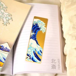 Distrineo Bücher^Die Große Welle vor Kanagawa Metall Lesezeichen