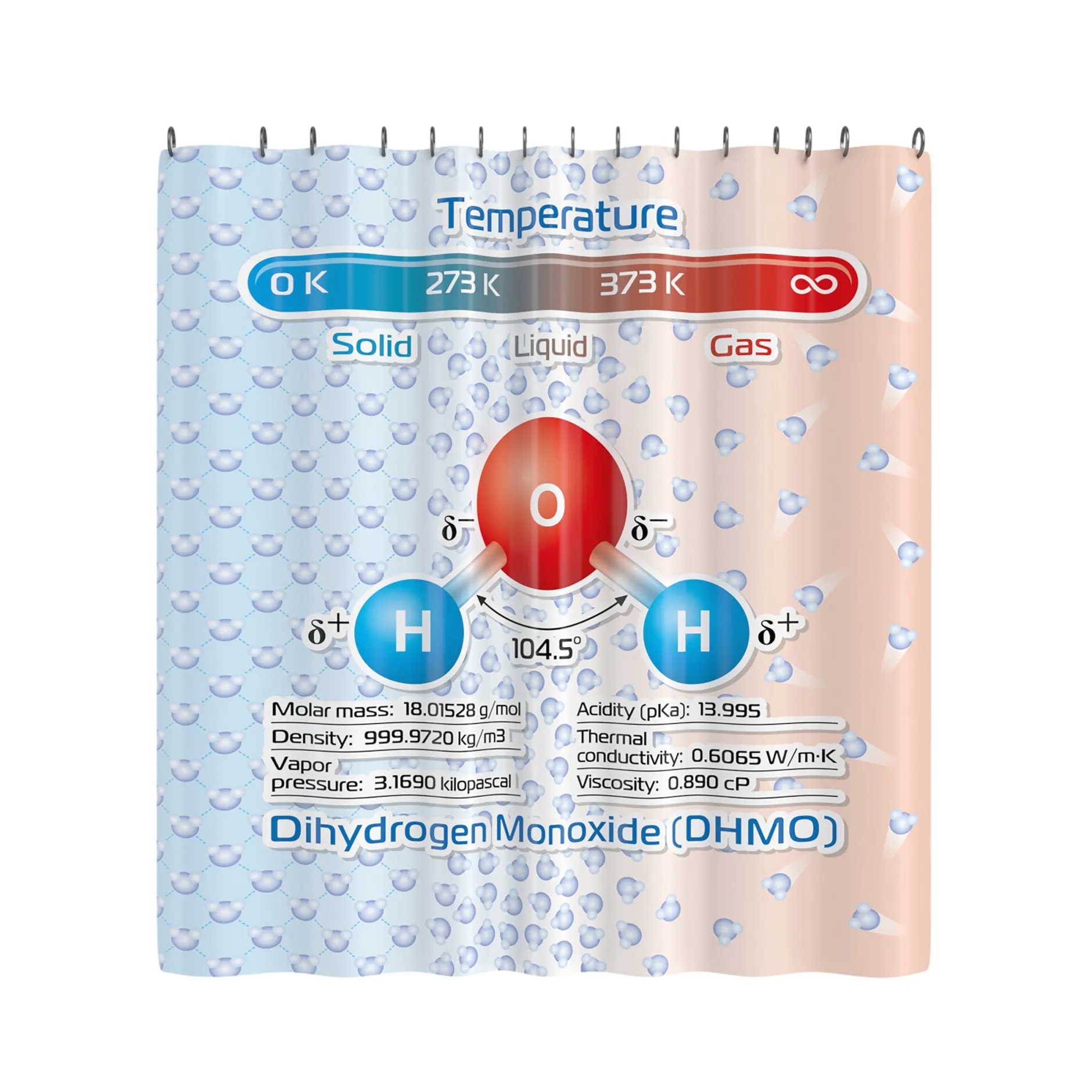 getDigital Badezimmer^Duschvorhang Dihydrogenmonoxid