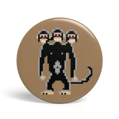 getDigital Accessoires^Geek Button Dreiköpfiger Affe