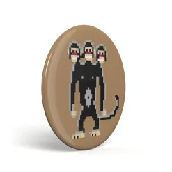 getDigital Accessoires^Geek Button Dreiköpfiger Affe