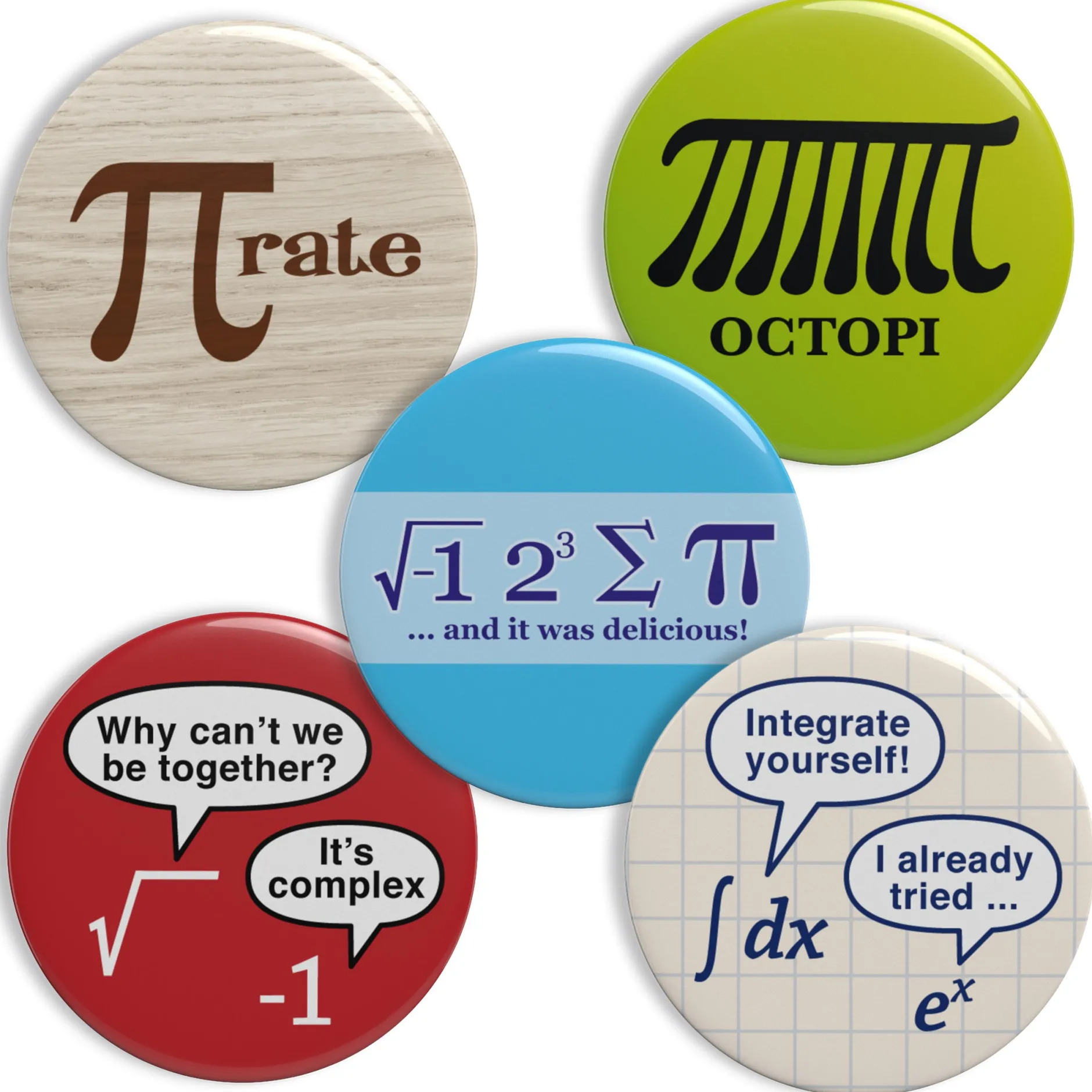 getDigital Accessoires^Geek Buttons Thema Mathematik