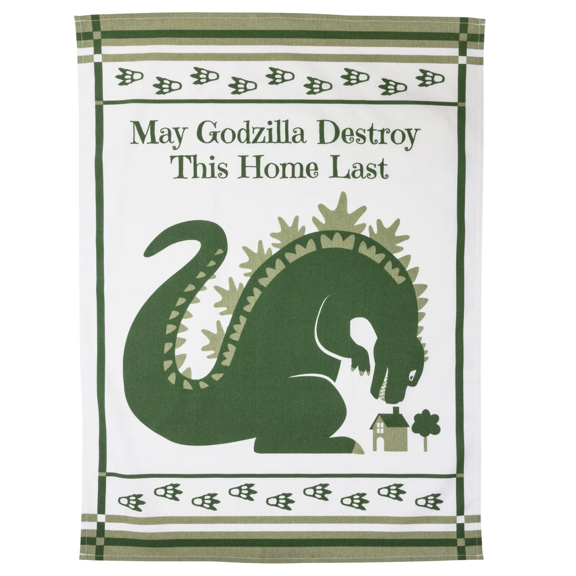 getDigital Küche^Geschirrhandtuch "May Godzilla destroy this home last"