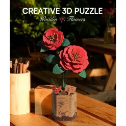 Robo TIme Holzbausätze^Holzbausatz Rote Kamelie