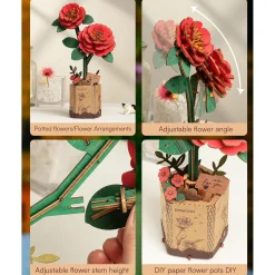 Robo TIme Holzbausätze^Holzbausatz Rote Kamelie