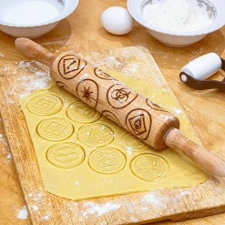 getDigital Küche^Motiv-Teigrolle mit chemischen Warnsymbolen