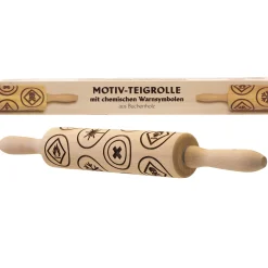 getDigital Küche^Motiv-Teigrolle mit chemischen Warnsymbolen