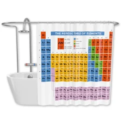 getDigital Badezimmer^Periodensystem Duschvorhang