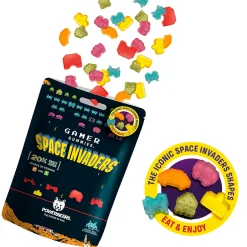 Powerbeärs Lebensmittel^Gamer PowerUP Fruchtgummis Space Invaders