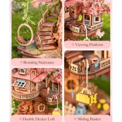 Robotime Holzbausätze^Sakura Baumhaus Holzbausatz