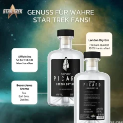 Star Trek Küche|Lebensmittel^Picard Earl Grey Gin mit Sammlerbox und Glas
