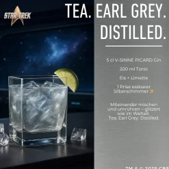 Star Trek Küche|Lebensmittel^Picard Earl Grey Gin mit Sammlerbox und Glas