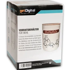 getDigital Küche|Aufbewahrung^Vorratsbehälter für Mehl mit chemischen Formeln